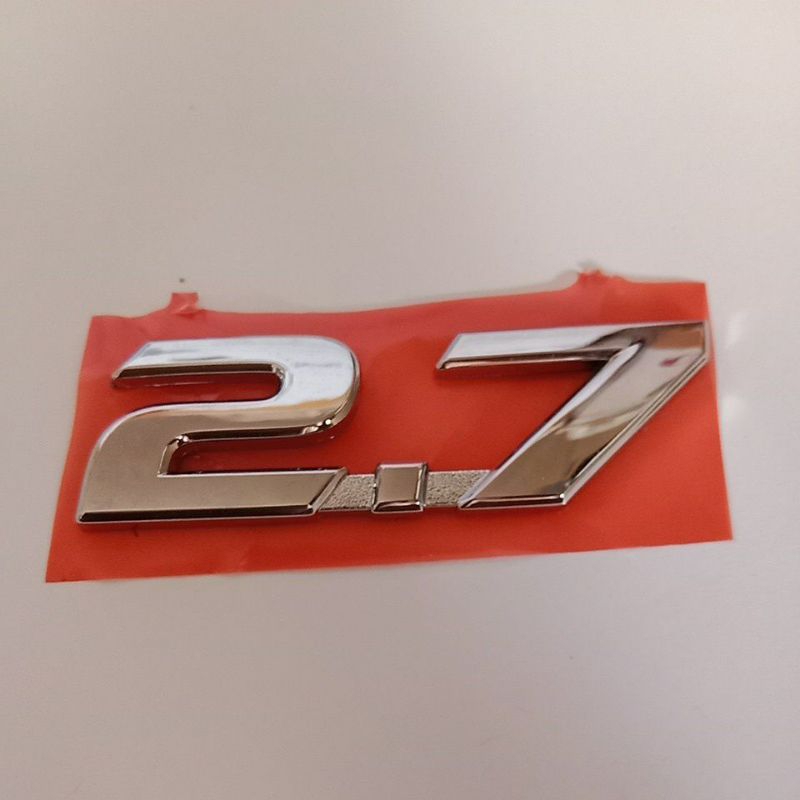 emblem logo tulisan type 2,7 2.7 fortuner original
