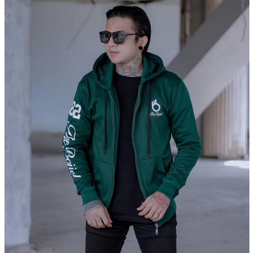 Jaket Hoodie Zipper Pria Wanita Sleting Sweater Fleece Tebal Original Distro The Bojiel