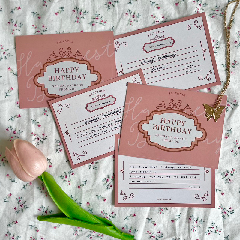 Serama - Tambahan Greetings Card Kartu Ucapan Ulang Tahun Hamper Natal