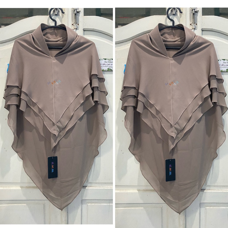 Ready Salee new khimar short saumah dark oats brown