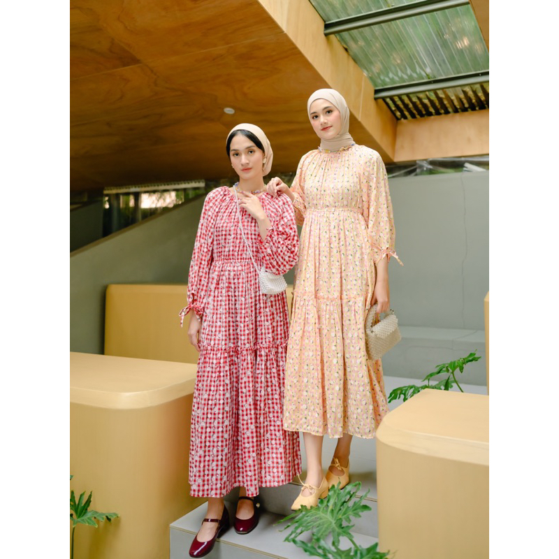 FESYA MIDI DRESS gingham