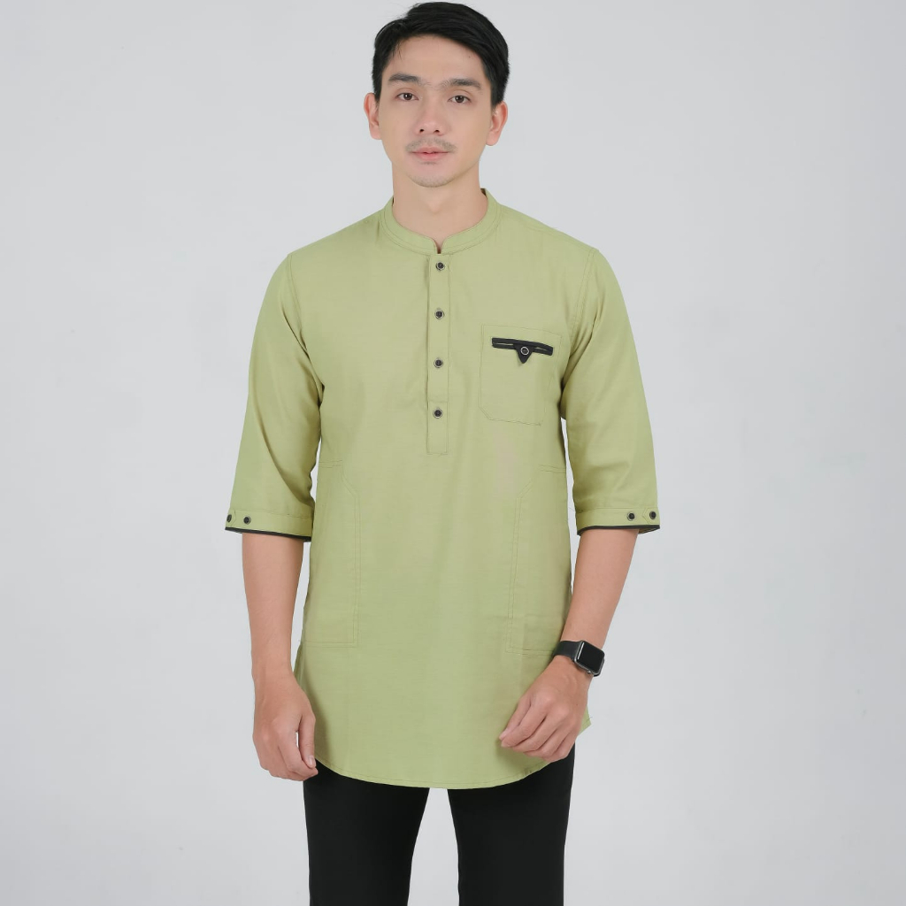 Kurta Koko Pria Oxford Lengan 3/4 SHD