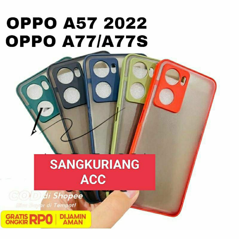 Softcase SLICON Pro Camera OPPO A77S /A57/A77/2022 SLICON MACARON PRO CAMERA TERBARU