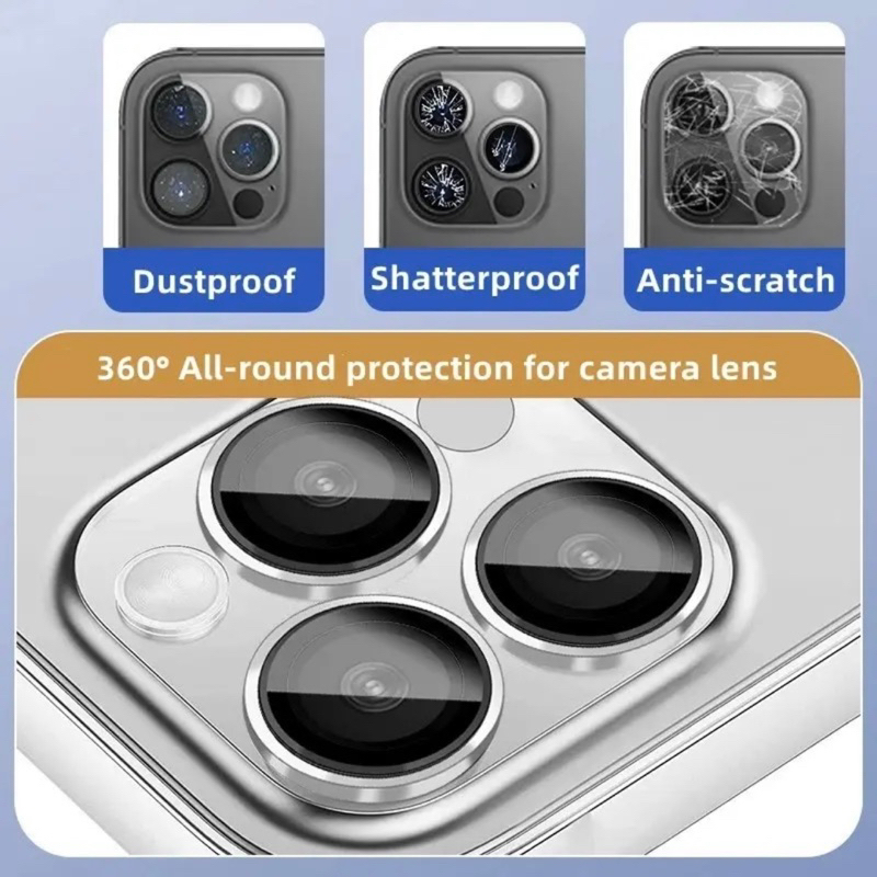 1SET Titanium Lens Protector Glass Camera iPhone 11/ 12/ 12 Mini Anti Gores Kamera