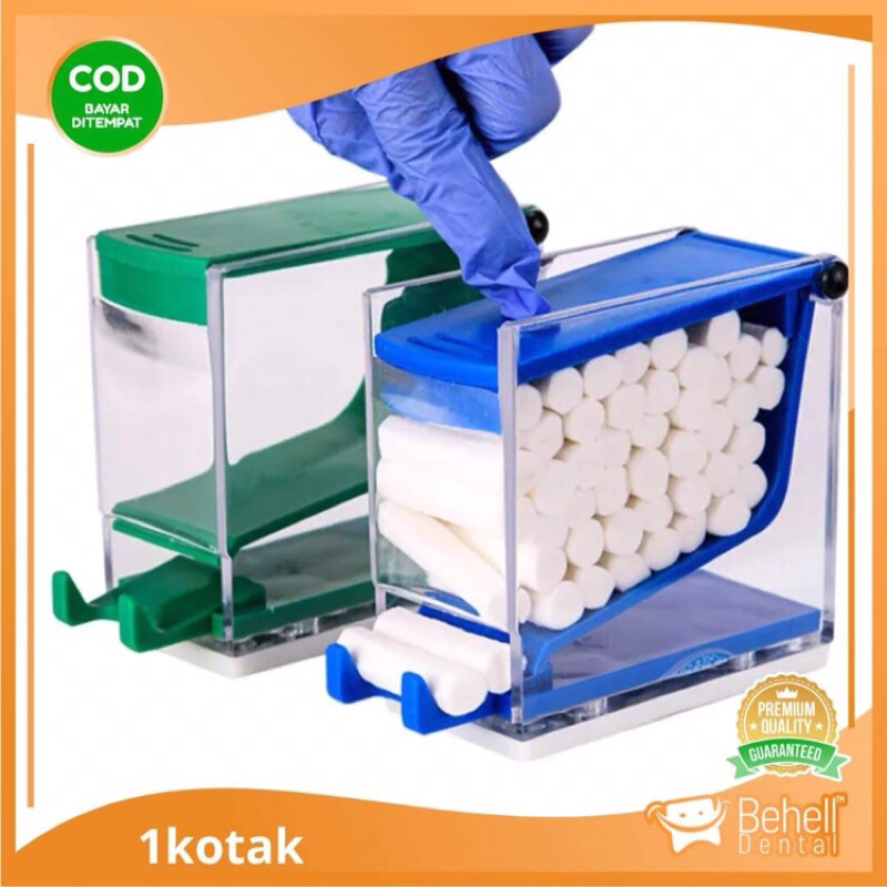 DISPENSER COTTON ROLL PREMIUM - Tempat Kotak Box Kapas Cotton Roll Dental Ortho - Behelldental Original