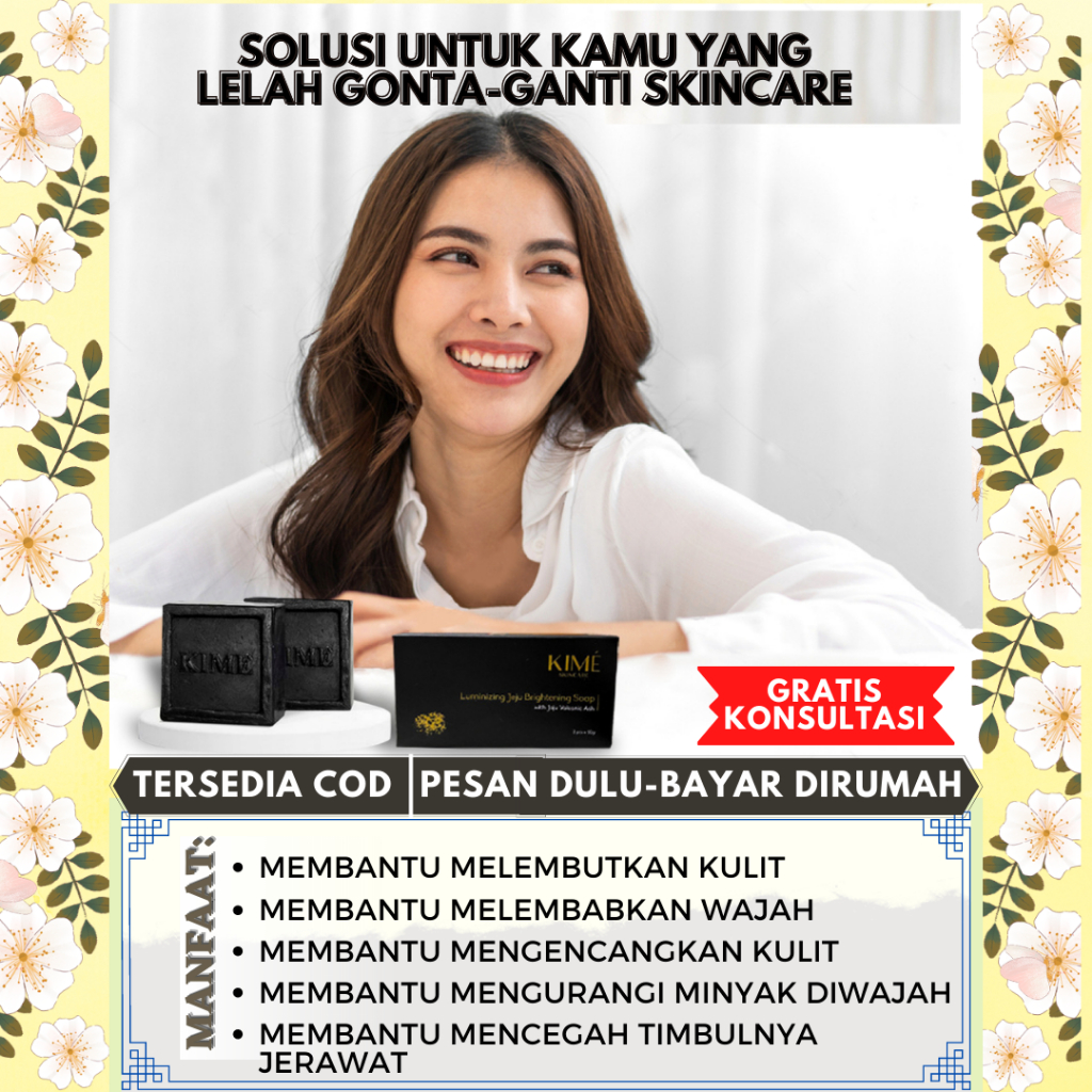 [ BPOM ] Sabun KIME Brightening Soap Pemutih Wajah &amp; Badan