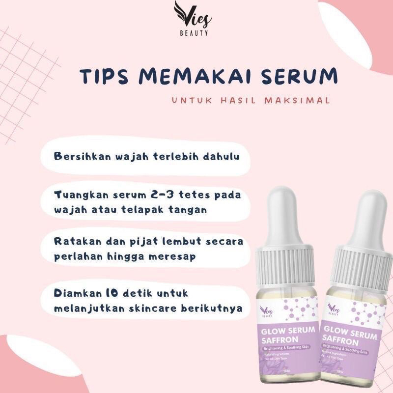 COD SIAP KIRIM‼️BPOM SERUM GLOWING SAFFRON VIES BEAUTY ORIGINAL GLOW SERUM SAFFRON VIES BEAUTY FACEMIST SAFRON VIES BEAUTY