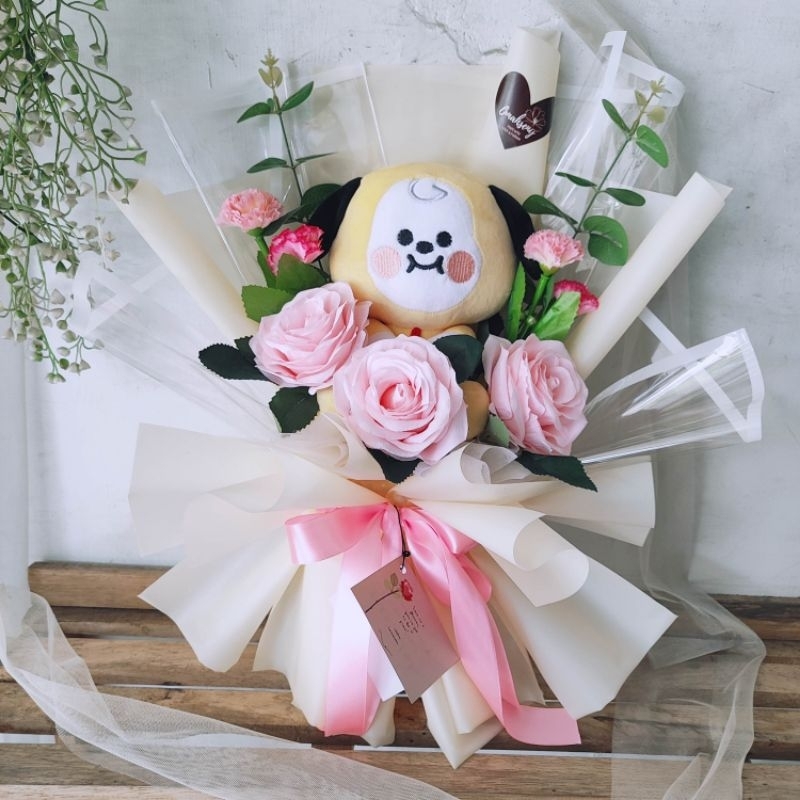 buket boneka chimmy, bt21, bts