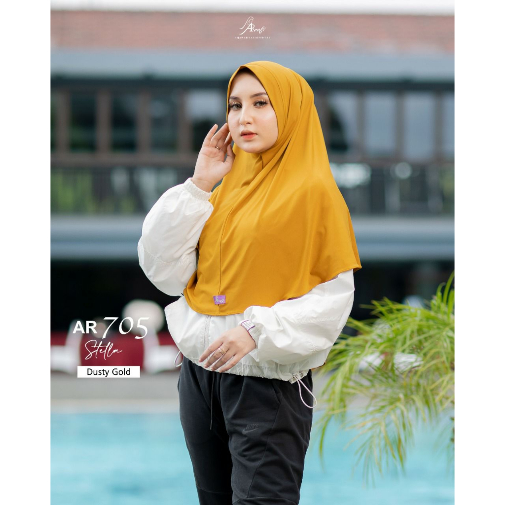 Jilbab Sport By Hijab Ar Rafi AR 705 | Hijab Sport Syar'i | Ar 705 | Jilbab Olahraga Syari