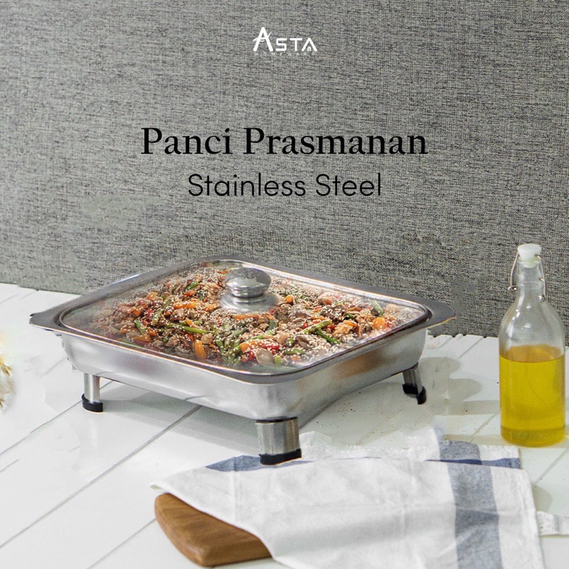 tempat prasmanan asta royalton / wadah catering / tempat jual nasi kuning tutup kaca stainless steel