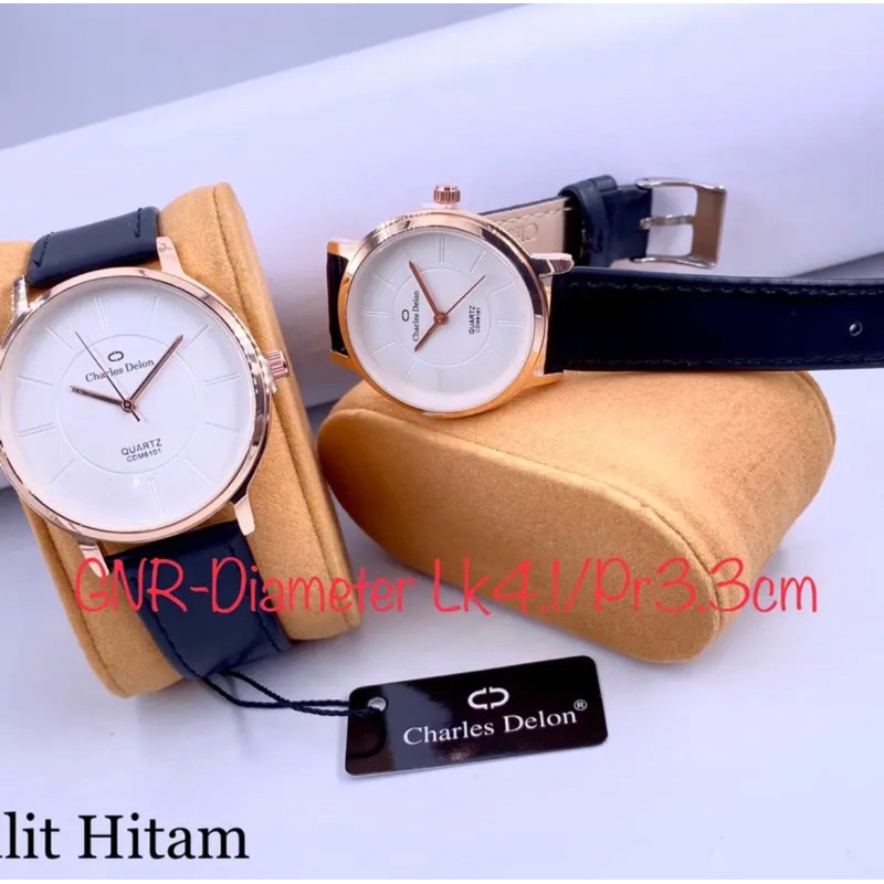 JAM TANGAN COUPLE CHARLES DELON ORI ANTI AIR