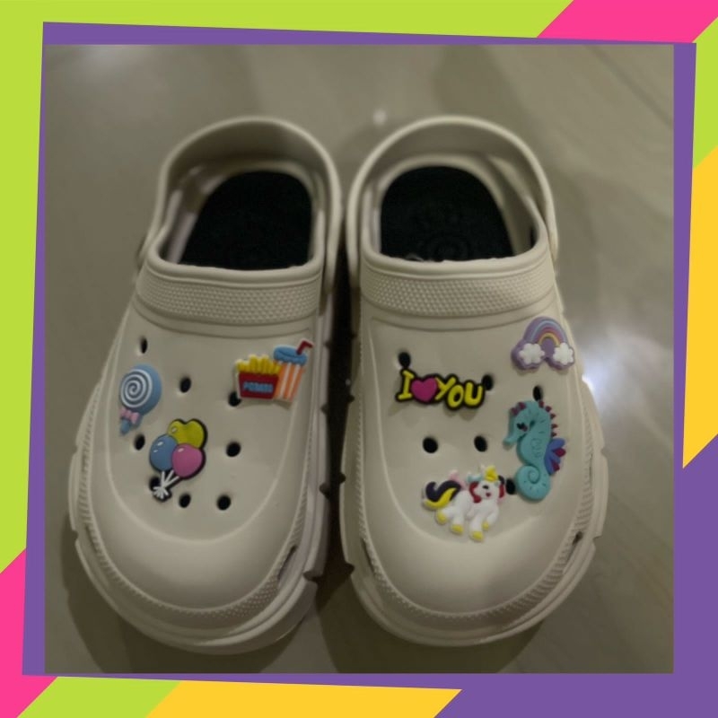 Sandal Crocs Kids Baim Junior Eva jibbits Smile Import High quality RF