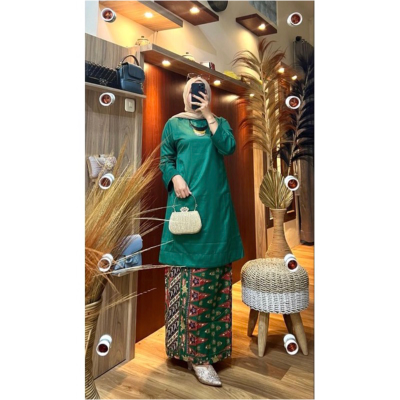 Setelan Baju Kurung Melayu / Baju Kurung Stelan Rok Batik/ Baju Kurung Malaysia / Baju Kurung Melayu  Rok Batik/ Baju Kurung modern/BAJU KURUNG SONGKET BATIK MELAYU