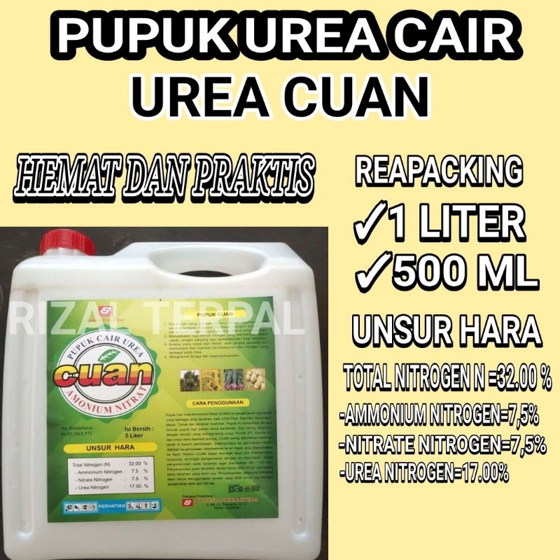 pupuk urea cair cuan kemasan repaking 1 liter