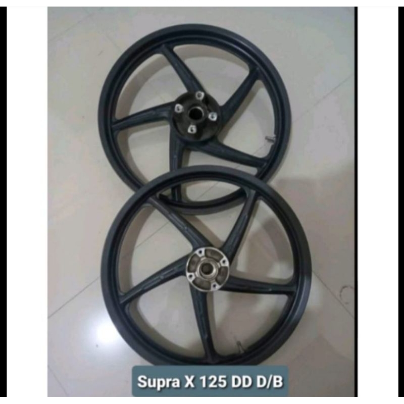 Velg Set Depan Belakang Honda Supra X 125 Original Double Disk(Depan Disk Datar), Blade New, Blade R