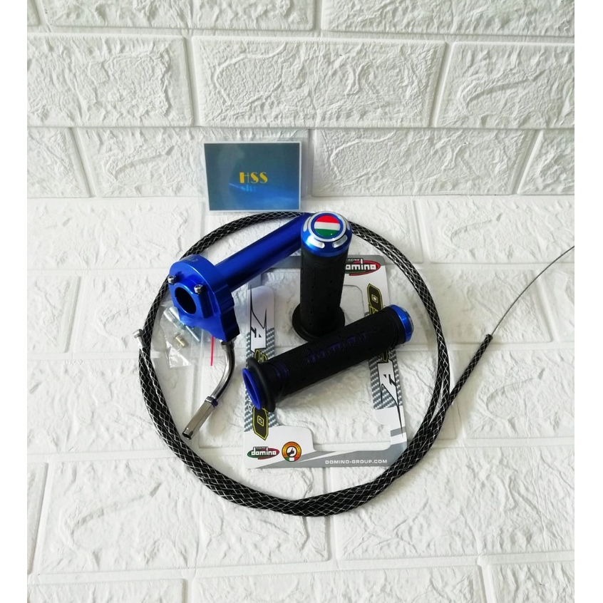 Gas Spontan 1 Kabel + Handgrip Jalu + 1 Kabel Gas Serat = Beat Karbu, Jupiter Z, Supra X Karbu, Mio 