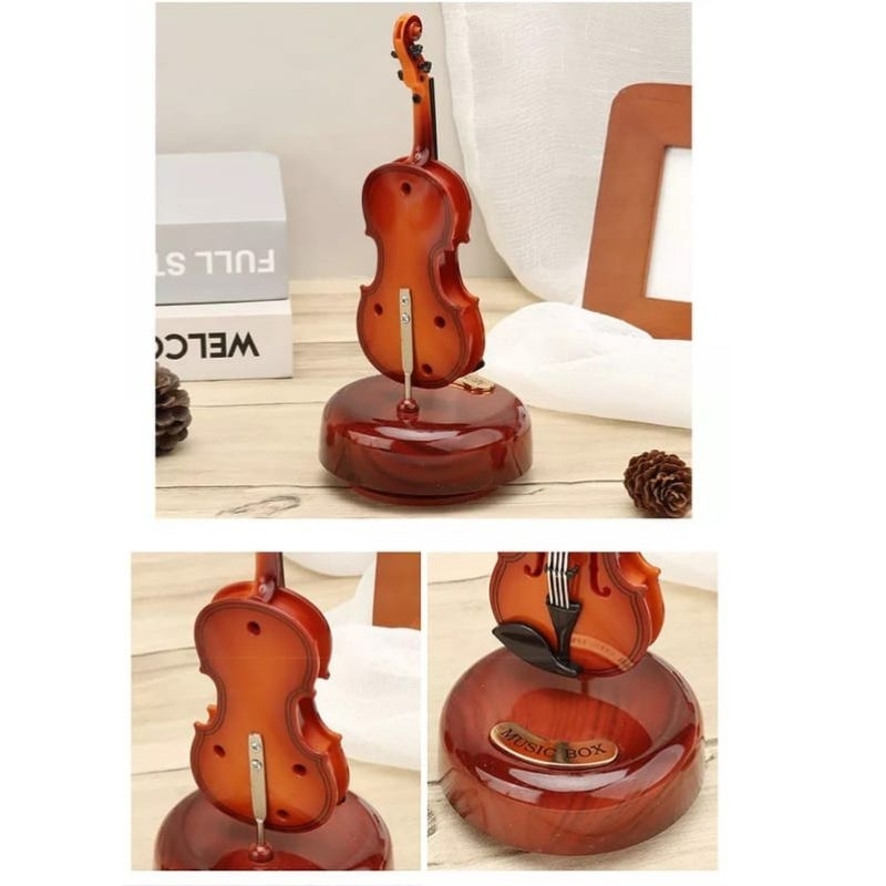 Musik Box Kotak Musik Model Violin Guitar