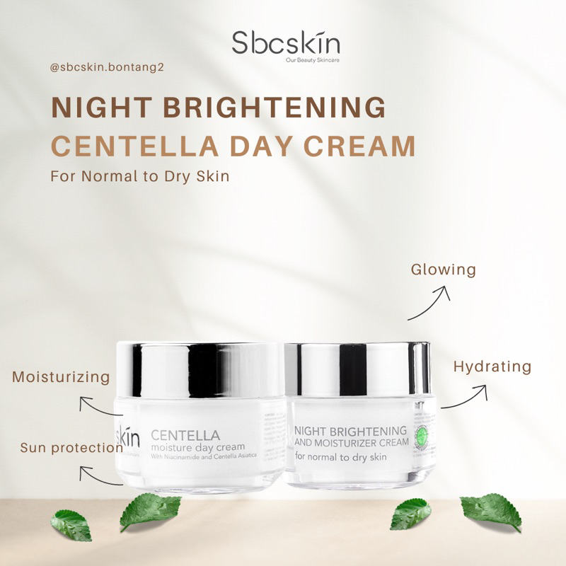 BUNDLING NIGHT BRIGHTENING + CENTELLA DAY CREAM FOR NORMAL TO DRY SKIN