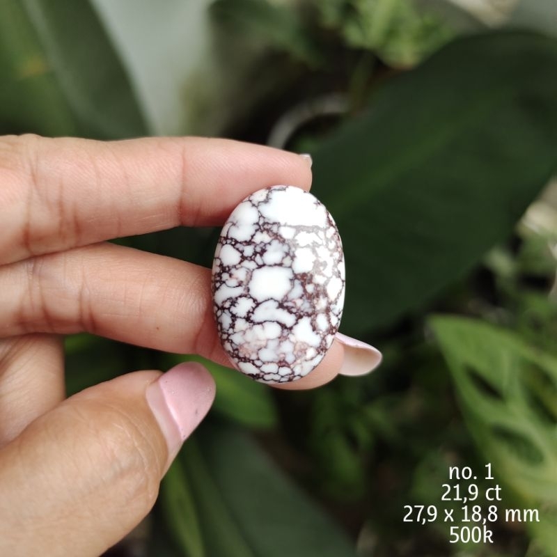 Batu Pirus Putih Asli - Permata Natural White Phyrus