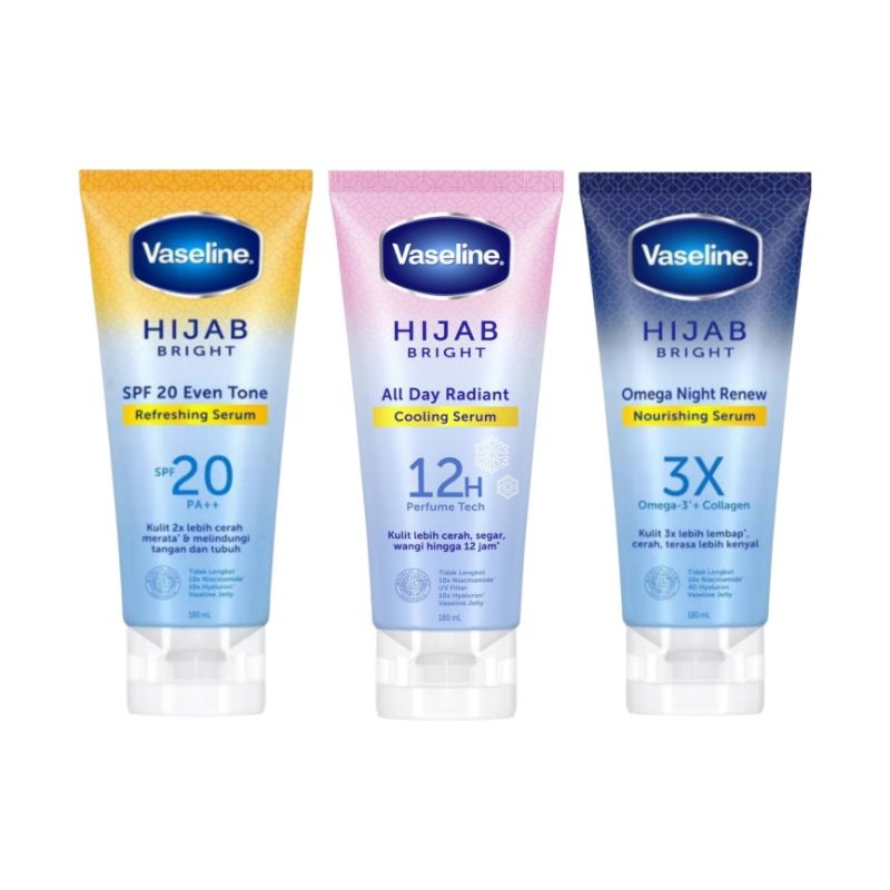 VASELINE Hijab Bright Hand & Body Lotion Serum 180 ml