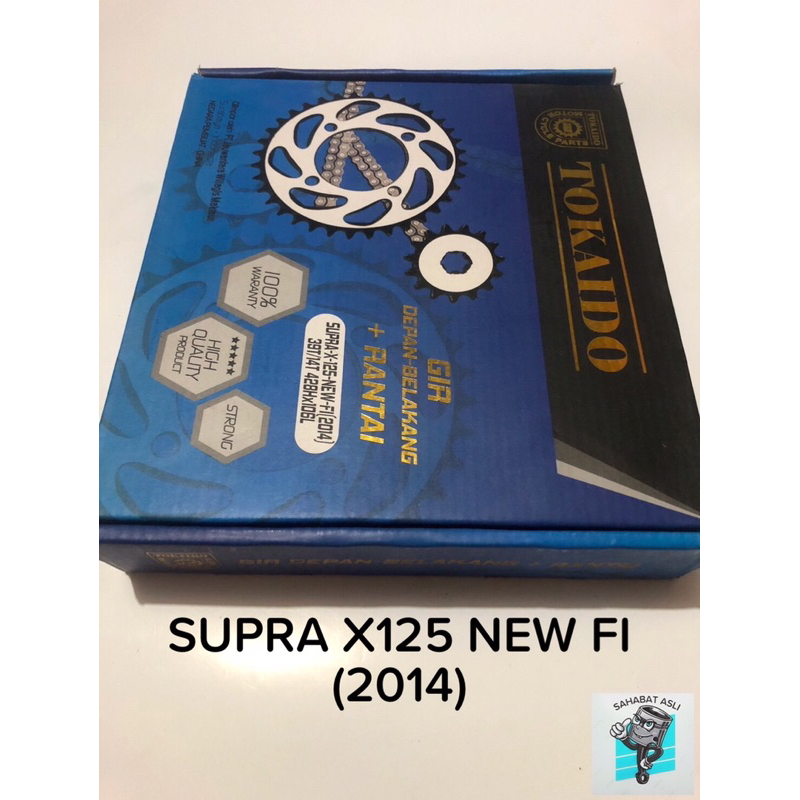 GEAR PAKET GIR SET SUPRA X 125 NEW FI 2014 14T 39T 428H 106L TKD