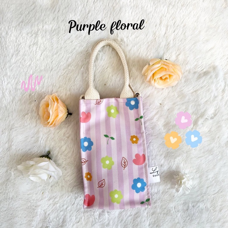 Tas selempang mini / mini sling bag / tas selempang wanita / floral canvas bag LYLIA DOODWEAR