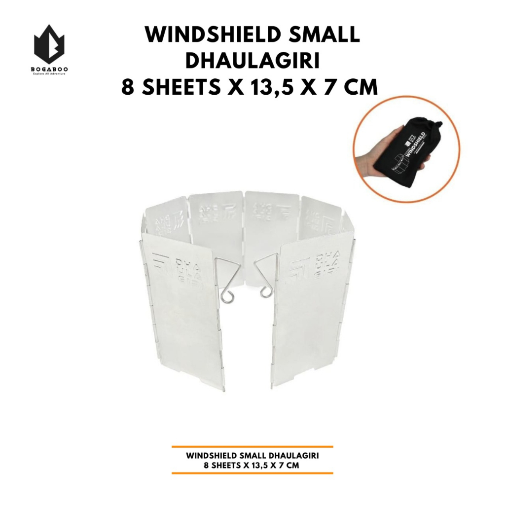 Dhaulagiri Foldable Windshield - Pelindung Kompor Camping - Penahan Angin Kompor Outdoor - Alat Anti
