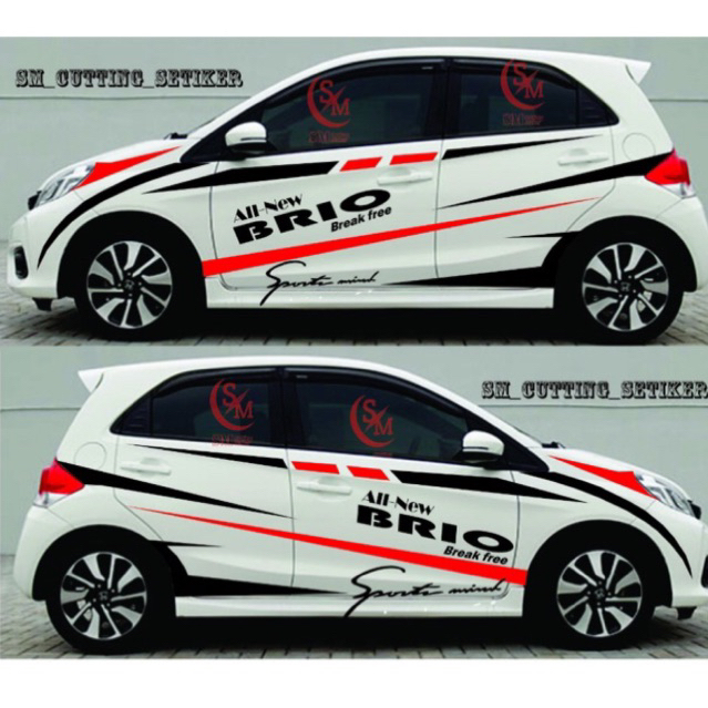 sticker mobil brio sport stiker mobil brio new