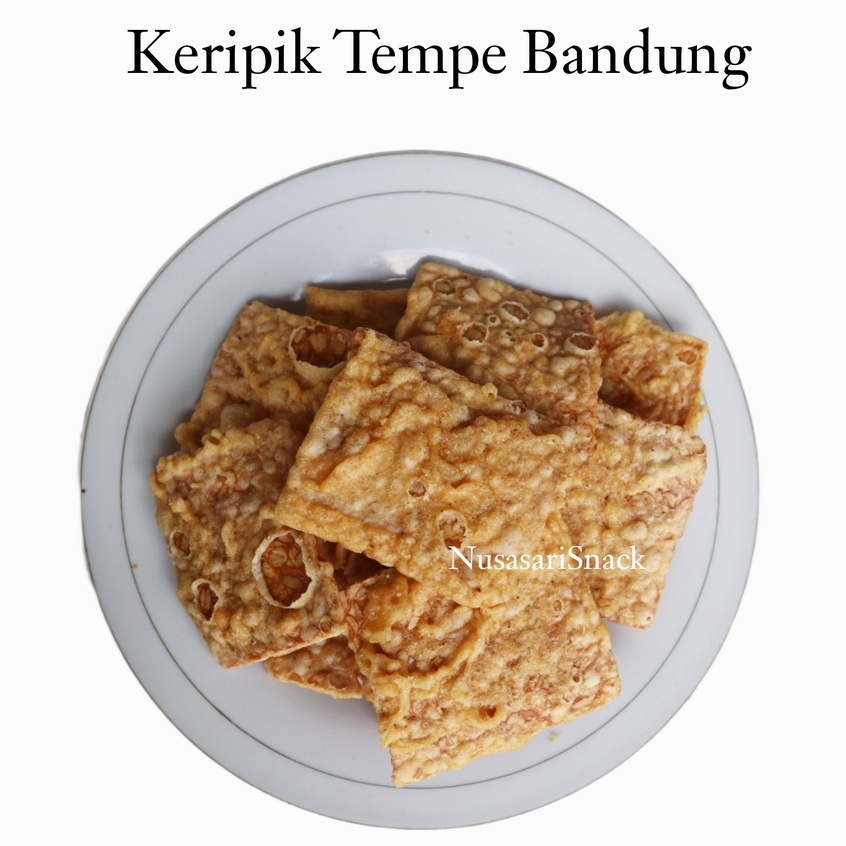 

Oleh Oleh Keripik Tempe Goreng Khas Bandung Rasa Manis Pedas Daun Jeruk Kemasan 500gr