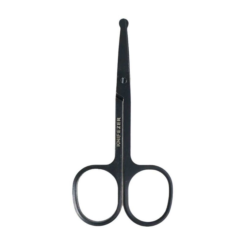 KNIFEZER Gunting Cukur Bulu Hidung Stainless Steels - FS124 Hitam