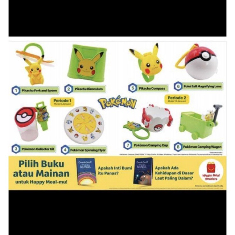 Mainan Happy Meal Mcd Toys Pokemon Asia Mcdonal Toy /Happy Meal Mcd Mcdonal Pokemon 2023 /Mainan Ana
