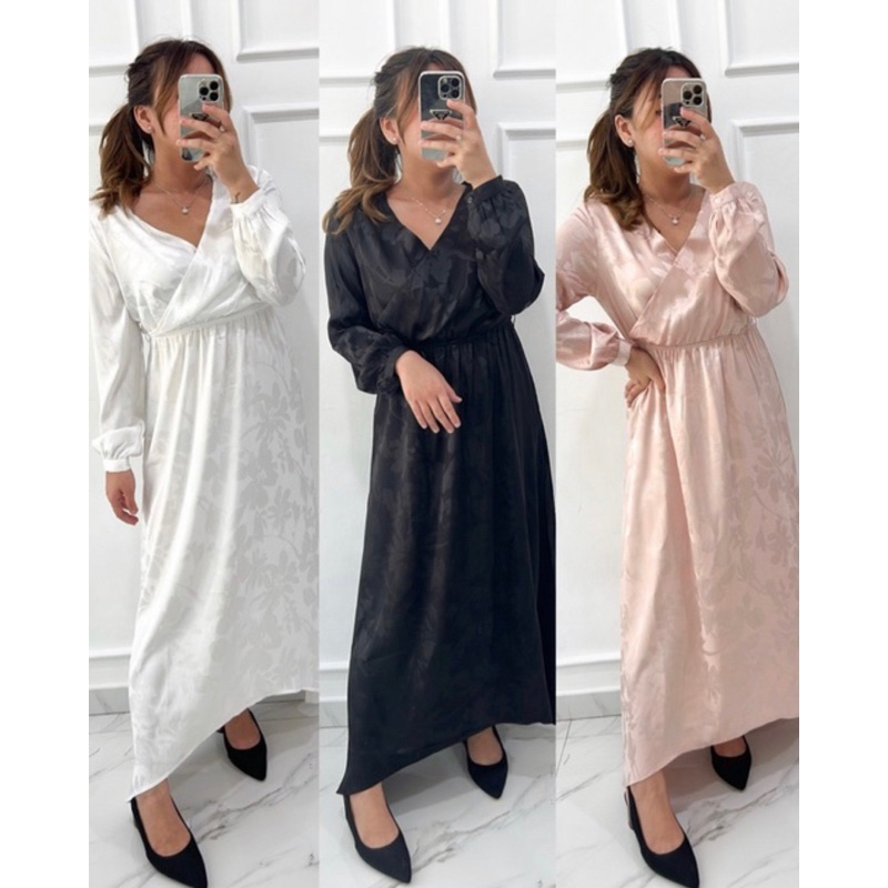 Dress maxi S’oliver Satin Silk Gaun pesta