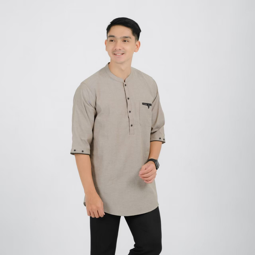 Kurta Koko Pria Oxford Lengan 3/4 SHD