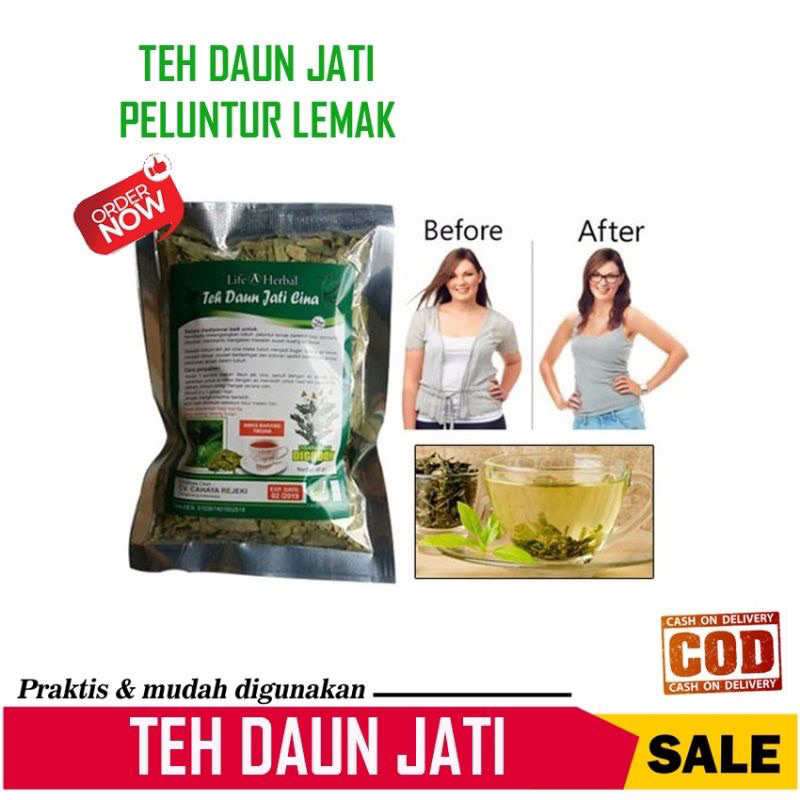 bgskinbukittinggi- teh jati cina herbal alami 40g