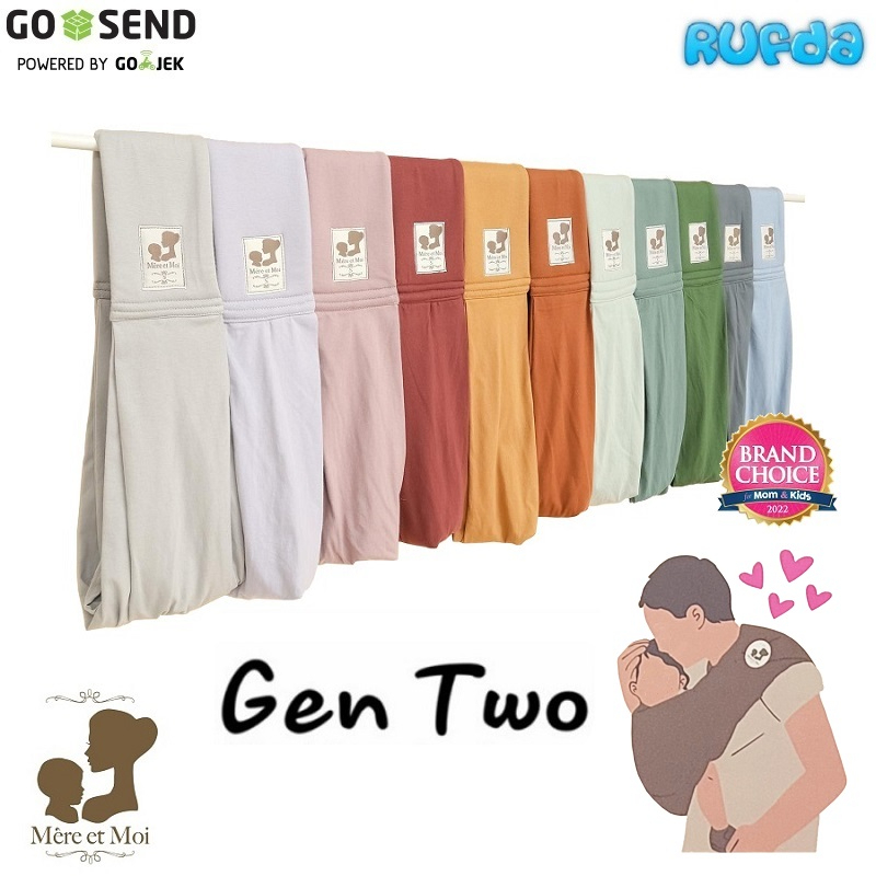 Mere et Moi Gen Two M Geos Gendongan Kaos Bayi Katun Premium Baby Sling Carrier