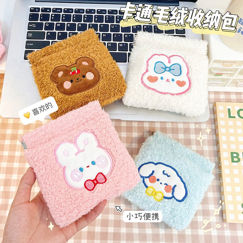 ANNE FUR MINI WALLET / DOMPET POUCH MINI SERBAGUNA / DOMPET MINI TEMPAT KOIN / TEMPAT PENYIMPANAN CHARGER AIRPODS