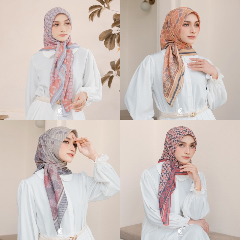 Kinaya ARSYLLA SERIES | PIXIE KIRENE ONDINA ROSSIE | HIJAB VOAL SEGI EMPAT | JILBAB MOTIF KERUDUNG P