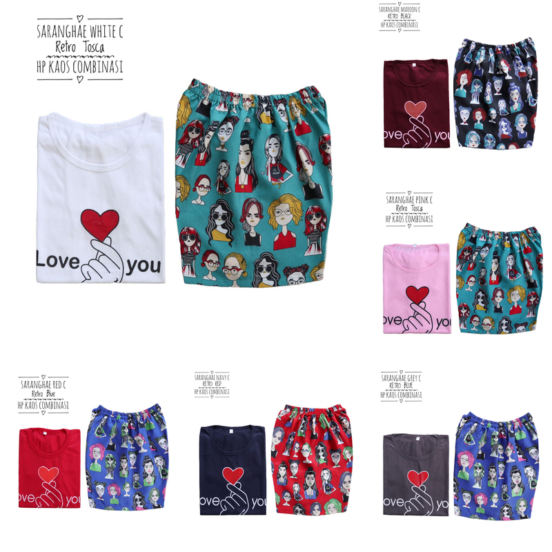 IZANY Piyama Dewasa Hotpant Allsize / HP size L Combinasi