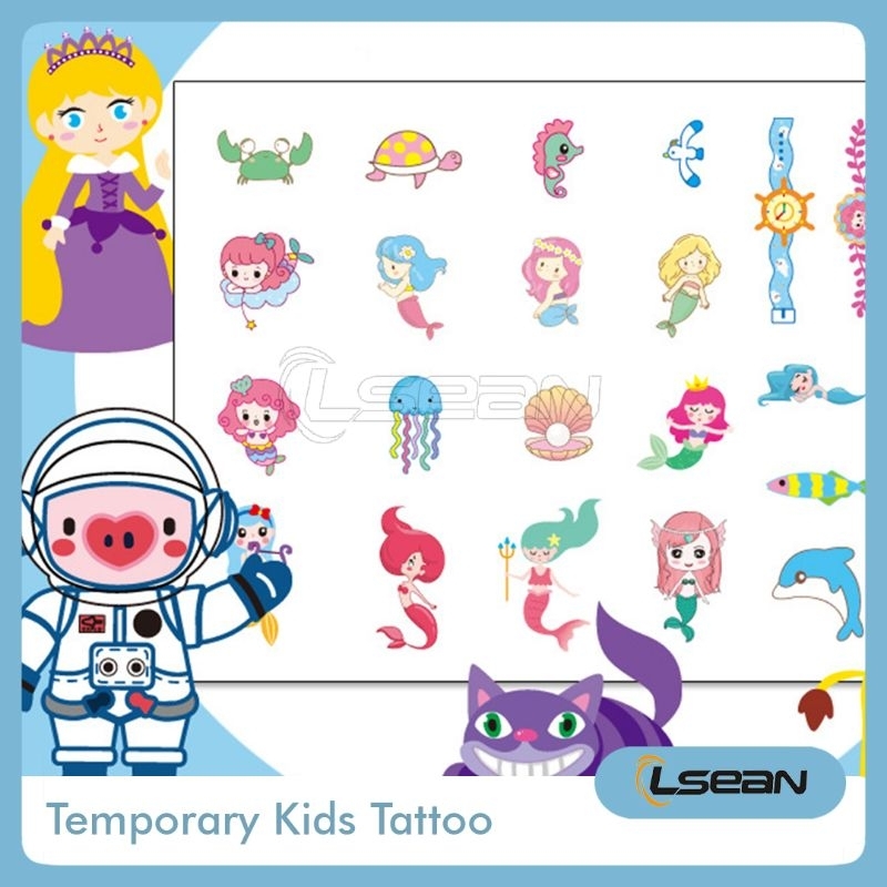TATTOO STICKER ANAK TEMPORARY PRINCESS KARTUN DINOSAURUS