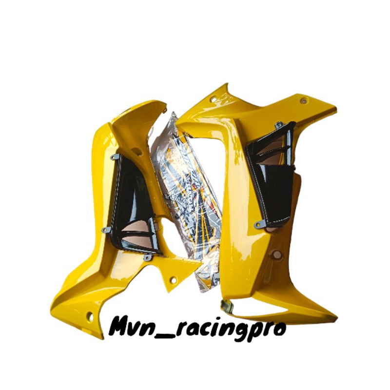 Cover dek sayap tebeng bok samping HONDA SUPRA X 125 NEW BATMAN 2008 2009 Warna kuning plus sticker 