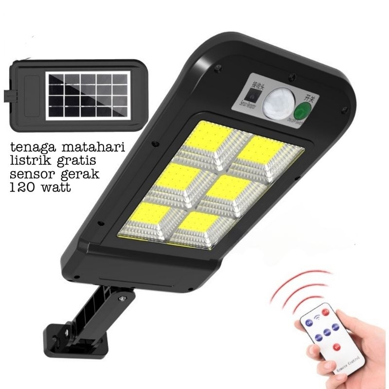 lampu jalan tenaga Surya 120 Watt PJU lampu jalan sensor tenaga matahari