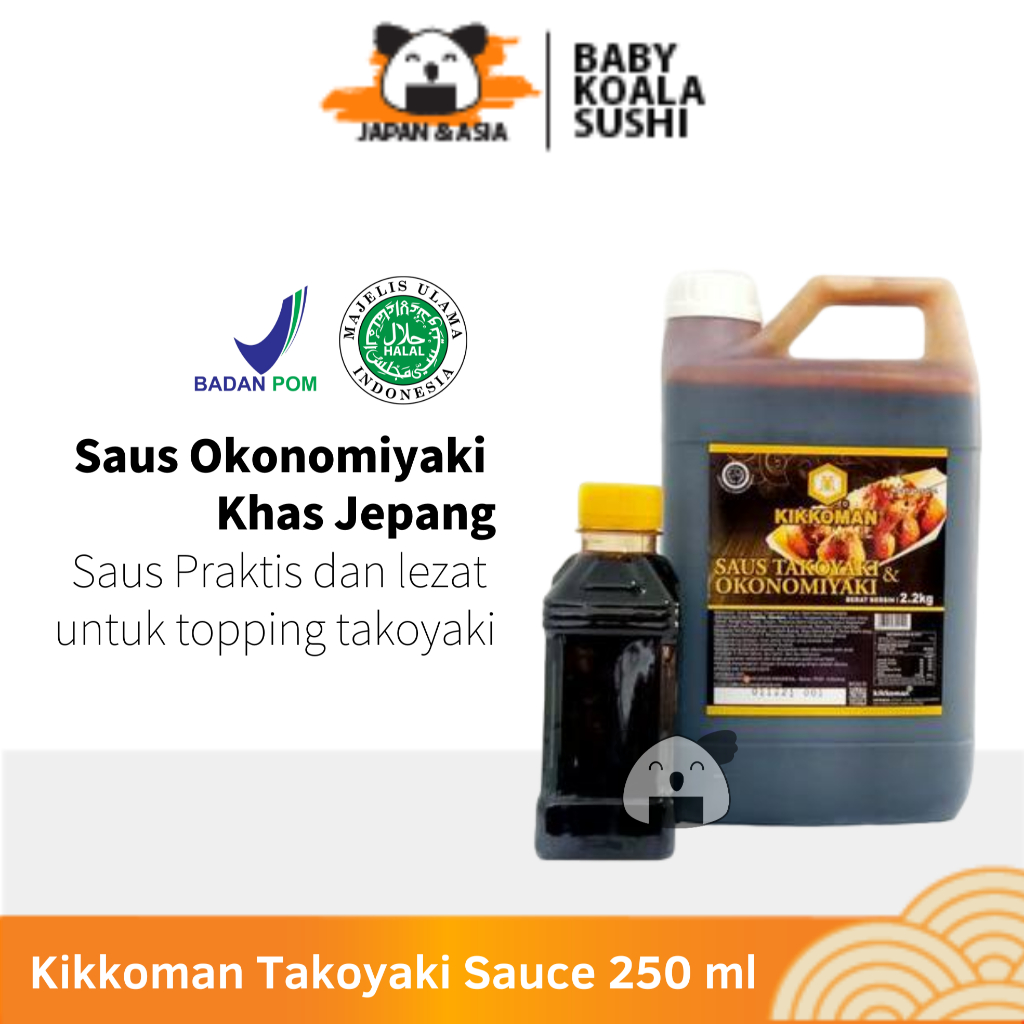 KIKKOMAN Takoyaki sauce 250ml Halal | Saus Topping Takoyaki &amp; Okonomiyaki