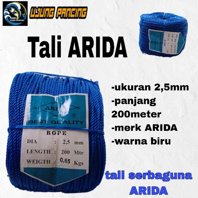 

Tali Tampar Serbaguna Merk arida 2.5 MM 200 meter Murah