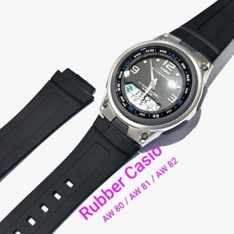 Strap Tali Jam Tangan. Casio fishing hear luminor AW-82 Hitam