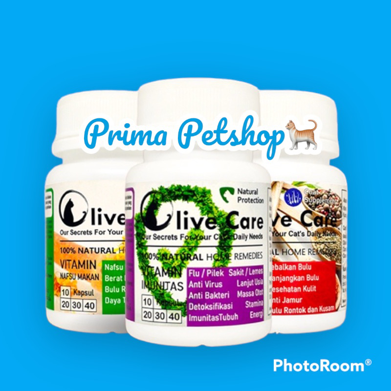 Olive Care Paket Combo Komplit vitamin nafsu makan imunitas dan bulu kucing