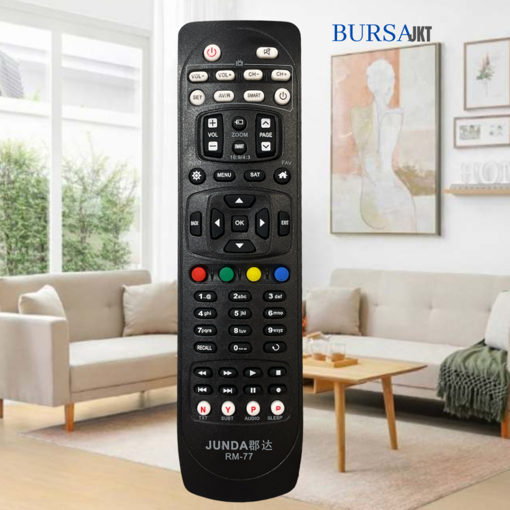 REMOTE TV + DVB T2 Learning Function RM-77 UNIVERSAL SET TOP BOX