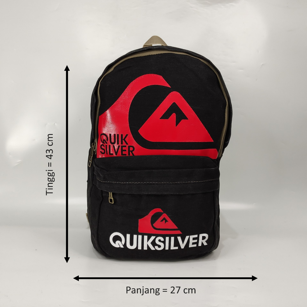 Tas Ransel Pria Dewasa Premium Quik SIlver Original Baepack / Tas Backpack Cowok / Tas Punggung / Tas Sekolah / Tas Kanvasa