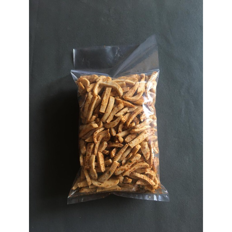

Basreng Pedas daun jeruk kemasan 250gr, 500gr & 1kg