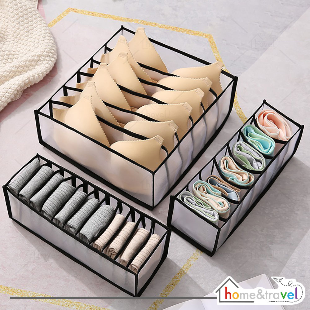 HOVELSHOP Kotak Penyimpanan Bra Celana Dalam Underwear Travelling Storage Box Organizer