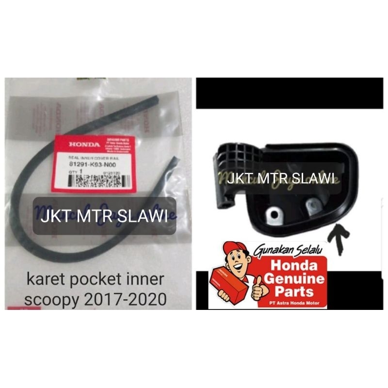 81921 K93 N00 seal inner cover rail karet pocket inner new scoopy esp 2017-2020 harga 1 set asli honda